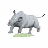 Nashorn isoliert 3d png