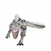 Helligator  dinosaur isolated 3d png