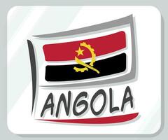 angola gráfico orgullo bandera icono vector