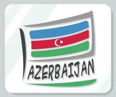 azerbaiyán gráfico orgullo bandera icono vector