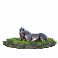 cheval isolé 3d png