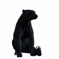 polare orso isolato 3d png