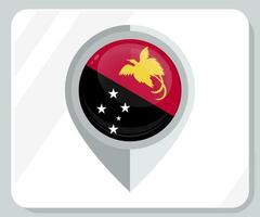 Aborigin Glossy Pin Location Flag Icon vector