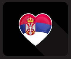 Serbia Love Pride Flag Icon vector