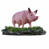 Schwein isoliert 3d png