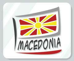 Macedonia Graphic Pride Flag Icon vector