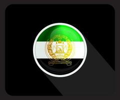 panjshir lustroso circulo bandera icono vector