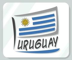 Uruguay gráfico orgullo bandera icono vector