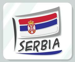 Serbia Graphic Pride Flag Icon vector