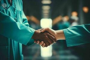 Close-up, Doctors and nurses' hands collaborate in teamwork AI Generated photo