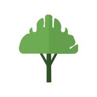 Green Tree Flat Icon as a Design Element. Suitable for infographics, books, banners and other designs vector