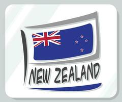 New Zealand Graphic Pride Flag Icon vector