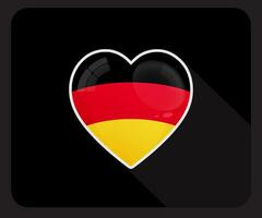 Alemania amor orgullo bandera icono vector