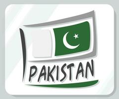 Pakistán gráfico orgullo bandera icono vector