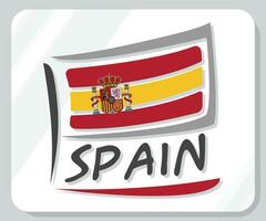 Spain Graphic Pride Flag Icon vector