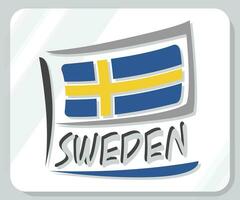 Sweden Graphic Pride Flag Icon vector