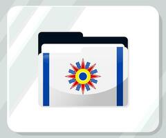 Chaldea Glossy Folder Flag Icon vector