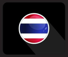 Thailand Glossy Circle Flag Icon vector