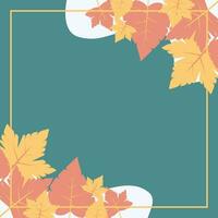 autumn, spring and summer background. beautiful design with leaf ornaments and empty space for text. vector for greeting cards, social media, flyers, banners.