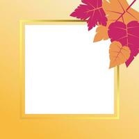 autumn, spring and summer background. beautiful design with leaf ornaments and empty space for text. vector for greeting cards, social media, flyers, banners.