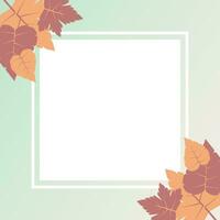 autumn, spring and summer background. beautiful design with leaf ornaments and empty space for text. vector for greeting cards, social media, flyers, banners.