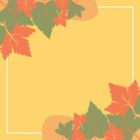 otoño, primavera y verano antecedentes. hermosa diseño con hoja adornos y vacío espacio para texto. vector para saludo tarjetas, social medios de comunicación, volantes, pancartas