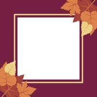 autumn, spring and summer background. beautiful design with leaf ornaments and empty space for text. vector for greeting cards, social media, flyers, banners.