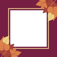 autumn, spring and summer background. beautiful design with leaf ornaments and empty space for text. vector for greeting cards, social media, flyers, banners.