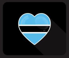 Botswana amor orgullo bandera icono vector