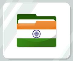 India lustroso carpeta bandera icono vector