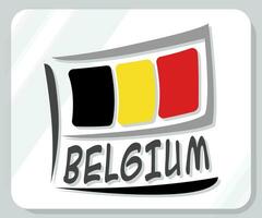 Bélgica gráfico orgullo bandera icono vector