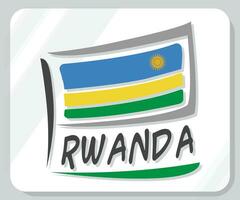 Rwanda Graphic Pride Flag Icon vector