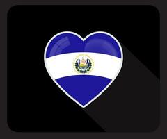 El Salvador Love Pride Flag Icon vector