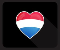 Luxembourg Love Pride Flag Icon vector