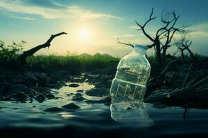 un mas saludable planeta mediante el plastico conciencia en mundo ambiente día ai generado foto