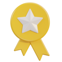 3d badge with star icon png