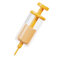 seringue pour médical injection vaccination médicament médical équipement 3d icône png