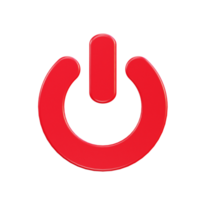 Power-Button-Symbol 3D-Darstellung png