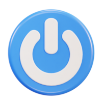 power button icon 3d illustration png