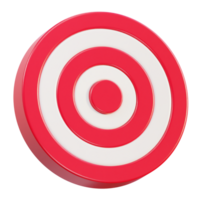 3d dart arrow hitting in the target center of dartboard icon illustration png