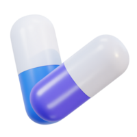 medical Pills capsule drug flying 3d icon illustration png