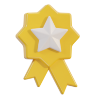 3d badge with star icon png