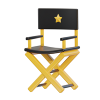 3d director chair icon in illustration png