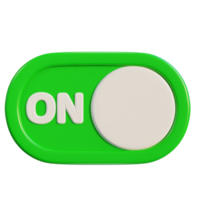 3d palanca cambiar botones en y apagado icono ilustración png