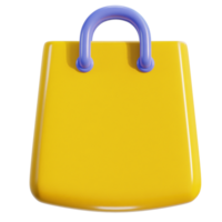 Shopping bag 3d icon illustration png