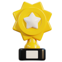 trophée icône 3d le rendu illustration png