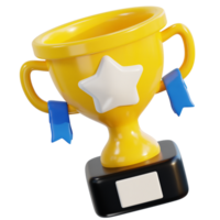 trofeo icono 3d representación ilustración png