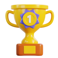 trophée icône 3d le rendu illustration png