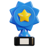 trophée icône 3d le rendu illustration png