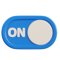 3d toggle switch buttons on and off icon illustration png